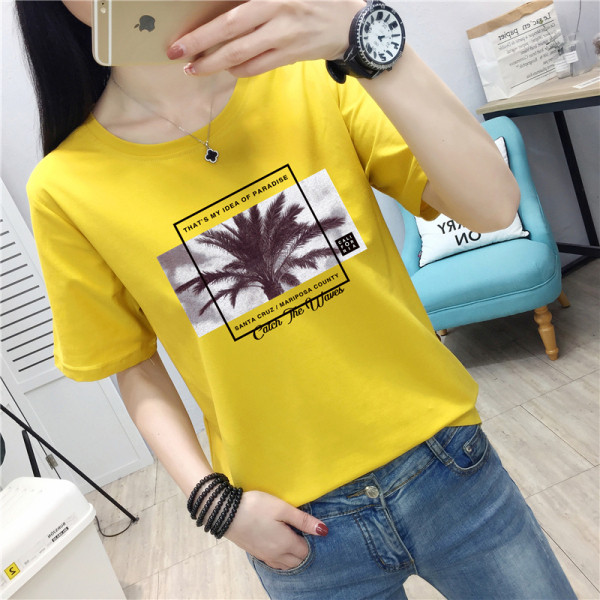 Naiste vabaaja aplikatsiooni ja lühikeste varrukatega t-särk