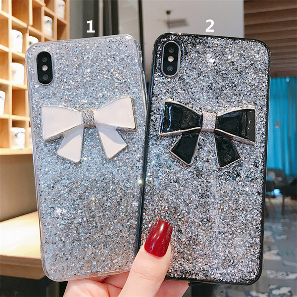 iPhone XS tok fényes részecskékkel és 3D szalaggal