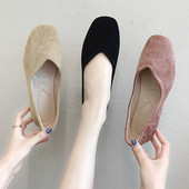 Női alkalmi cipő öko velúrból, lapos talppal