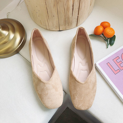 Női alkalmi cipő öko velúrból, lapos talppal