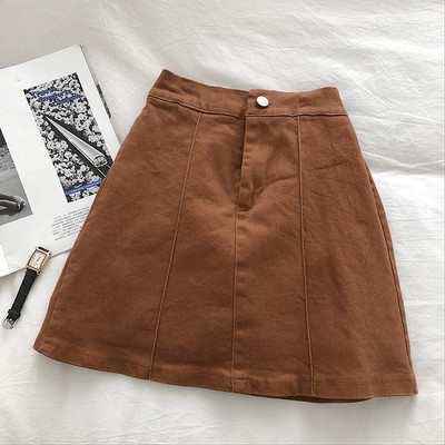 Lezser női tavaszi szoknya magas derékkal