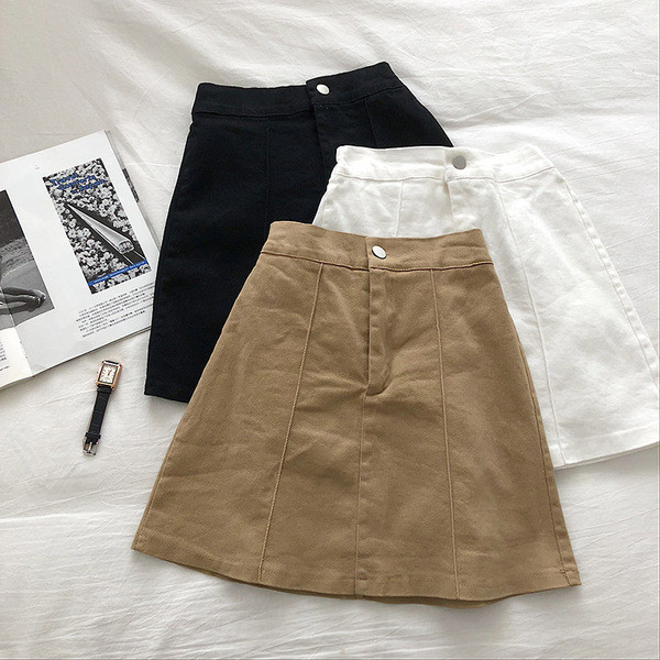 Lezser női tavaszi szoknya magas derékkal