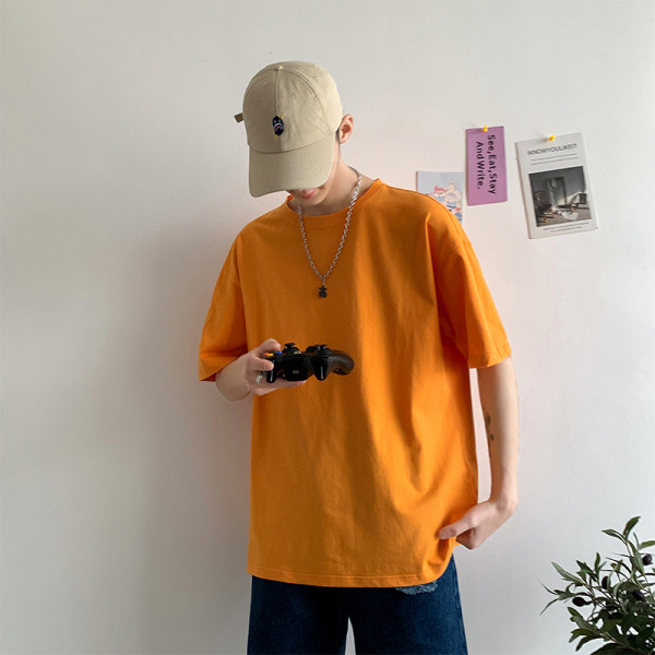 Vīriešu ikdienas T-krekls ar īsām piedurknēm vienkāršs modelis