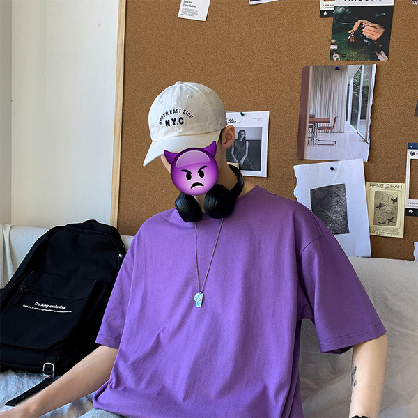 Vīriešu ikdienas T-krekls ar īsām piedurknēm vienkāršs modelis