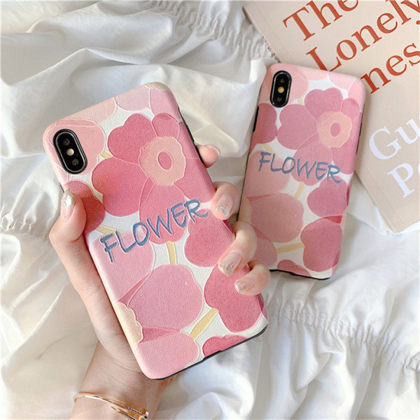 Θήκη για IPhone XS  με λουλούδια και επιγραφή