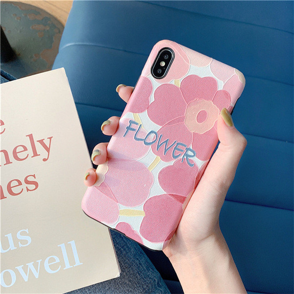 Θήκη για IPhone XS  με λουλούδια και επιγραφή