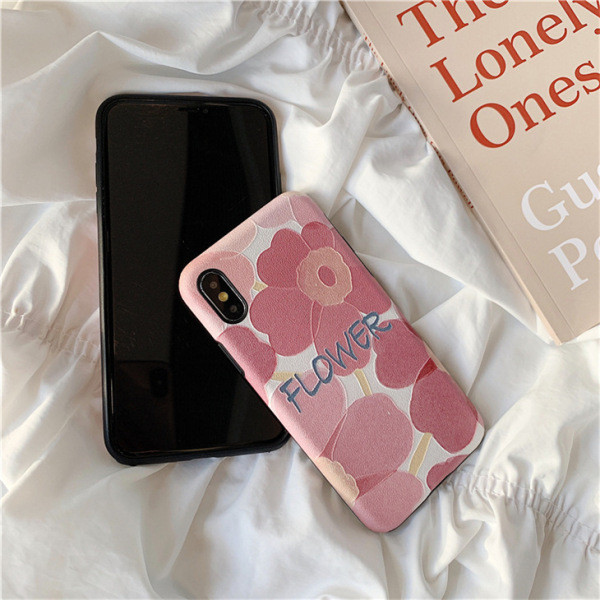 Θήκη για IPhone XS  με λουλούδια και επιγραφή