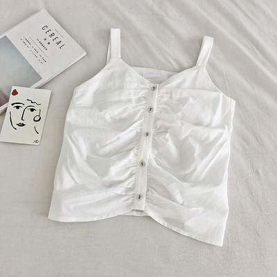 Καθημερινό γυναικείο αμάνικο με κουμπιά