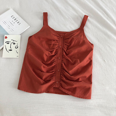 Καθημερινό γυναικείο αμάνικο με κουμπιά