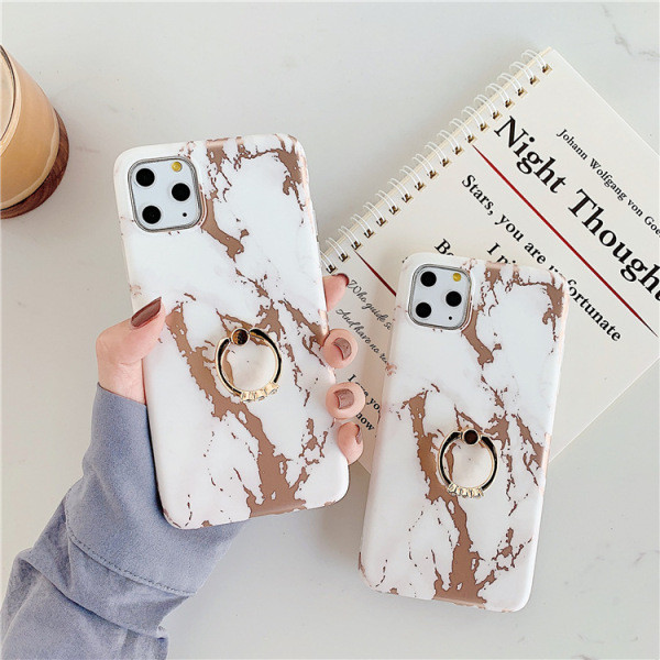 iPhone 11 Pro Max tok márvány hatású fémgyűrűvel