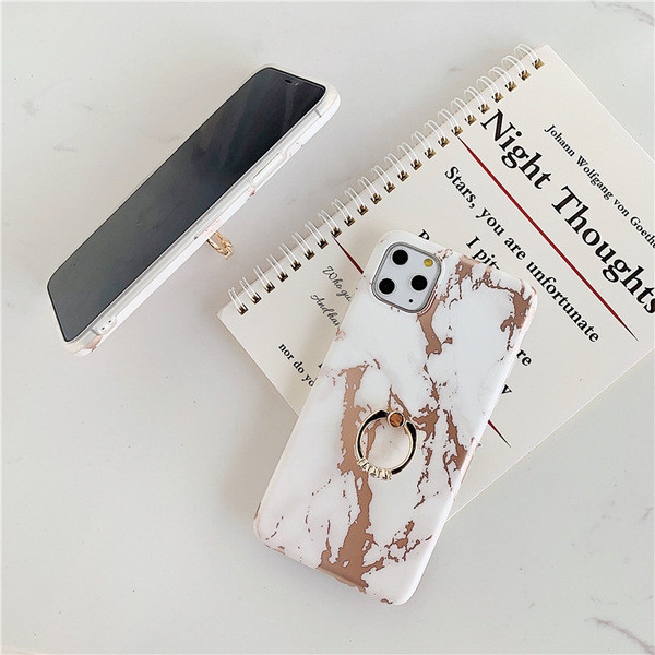 iPhone 11 Pro Max tok márvány hatású fémgyűrűvel