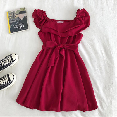 Μοντέρνο γυναικείο φόρεμα με κορδόνια