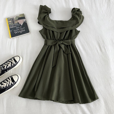 Μοντέρνο γυναικείο φόρεμα με κορδόνια