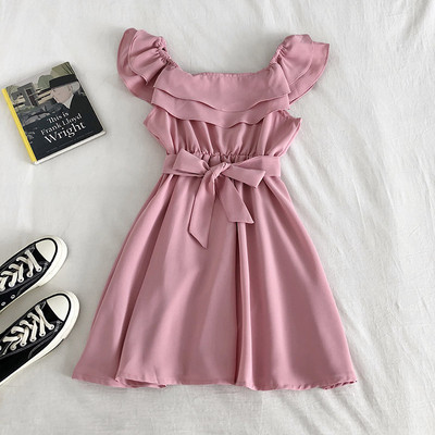 Μοντέρνο γυναικείο φόρεμα με κορδόνια