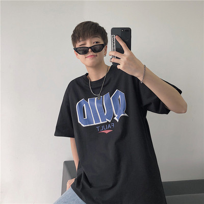 Tricou larg casual pentru bărbați, cu mâneci scurte