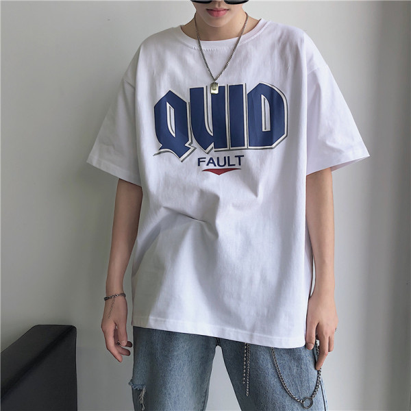 Tricou larg casual pentru bărbați, cu mâneci scurte