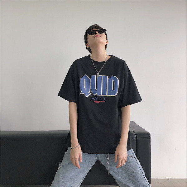 Tricou larg casual pentru bărbați, cu mâneci scurte