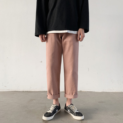 Ikdienas platas vīriešu bikses līdz potītēm