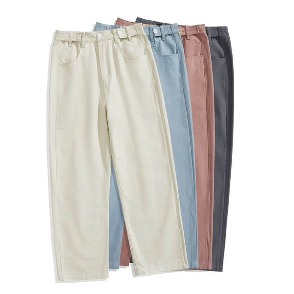 Ikdienas platas vīriešu bikses līdz potītēm