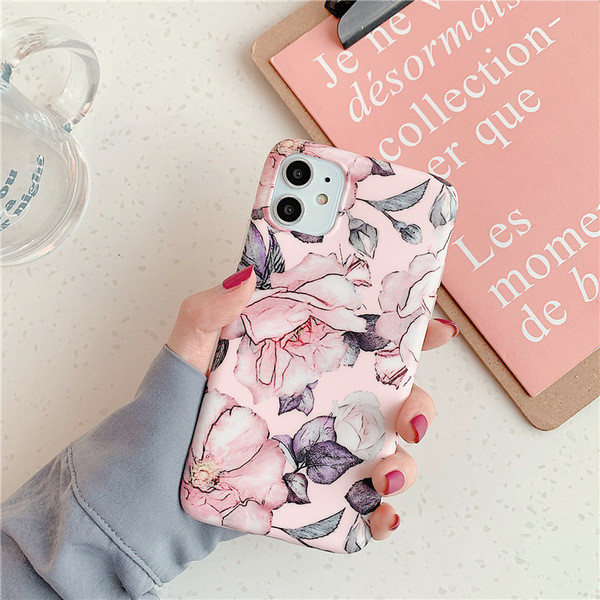 Maciņš iPhone 11 ar ziedu rakstu