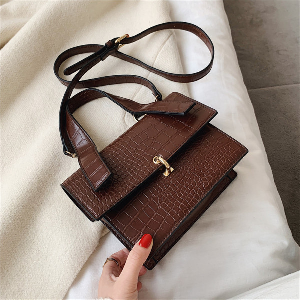 Σύγχρονη γυναικεία έκο δερμάτινη τσάντα με μακρύ και κοντό χερούλι