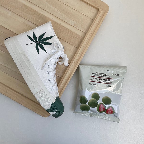 Καθημερινά γυναικεία πάνινα παπούτσια με κορδόνια 