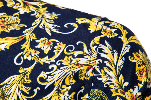 Moderna muška košulja s visokim ovratnikom i dugim rukavima