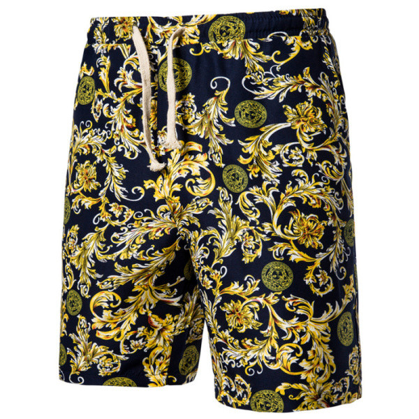 Ανδρικά  σορτς με κορδόνια και έγχρωμο μοτίβο