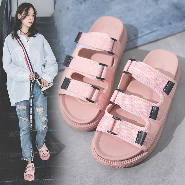 Sieviešu čības ar augstu zoli un velcro