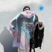 Új modell férfi tavaszi kabát széles modell, hátul rátéttel