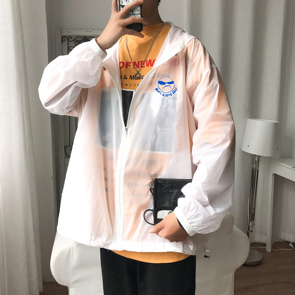 Új modell férfi tavaszi kabát széles modell, hátul rátéttel