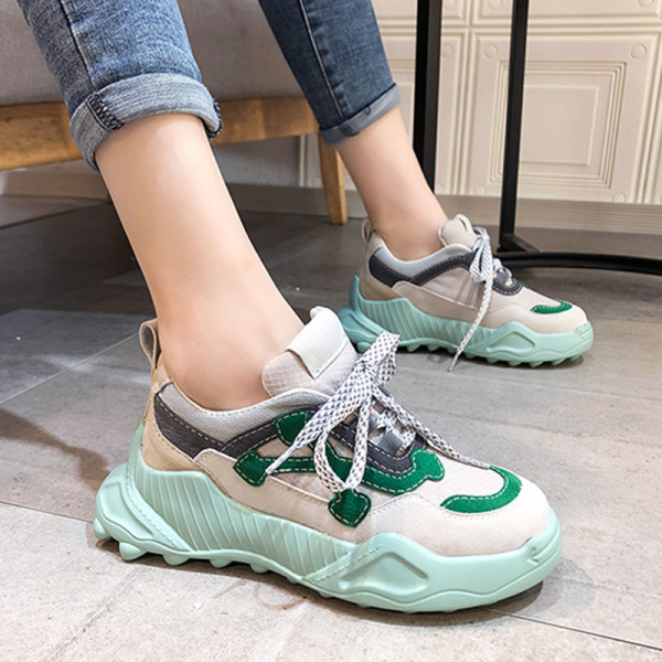 Új modell alkalmi női tornacipők durva talppal