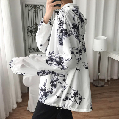 Ανδρικό μπουφάν λεπτό σχέδιο με φερμουάρ