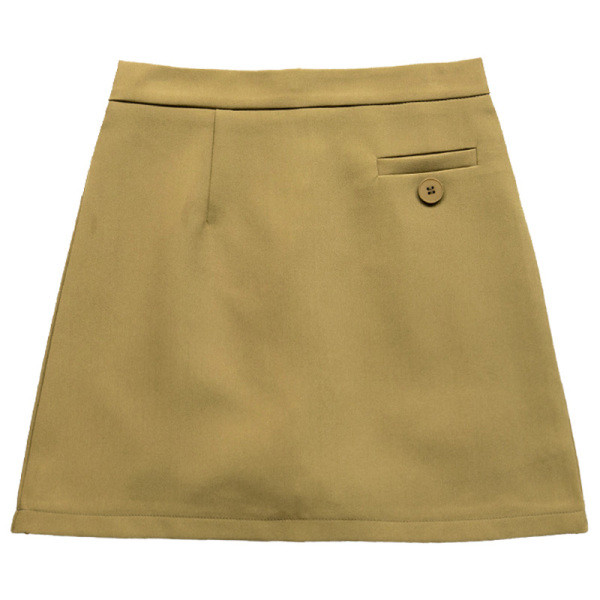 Lezser női szoknya magas derékkal, gombbal