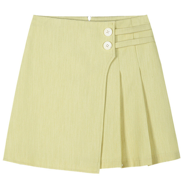 Aktuāli sieviešu kroku svārki ar pogām un augstu vidukli