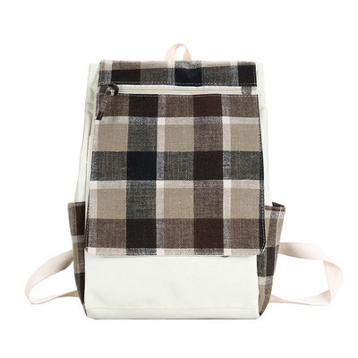 Casual Γυναικεία σακίδιο Checked με τσέπη