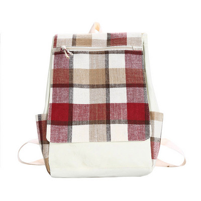 Casual Γυναικεία σακίδιο Checked με τσέπη