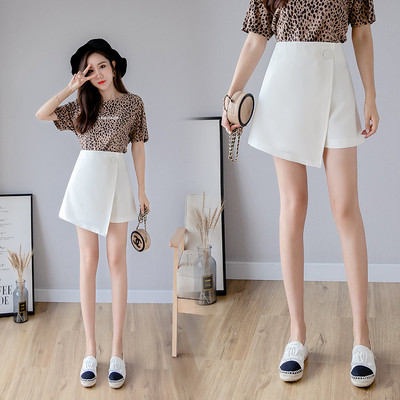 Jauna modeļa asimetriskas sieviešu svārki-bikses ar pogu