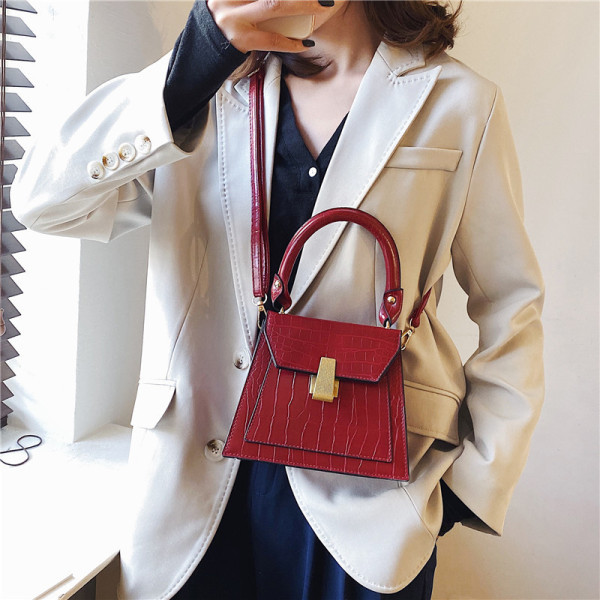 Ikdienas sieviešu soma ar rokturi un metāla aizdari