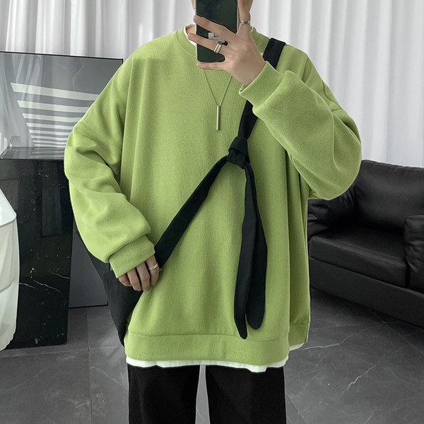 Ανδρικό πουλόβερ πλεκτό - φαρδύ μοντέλο