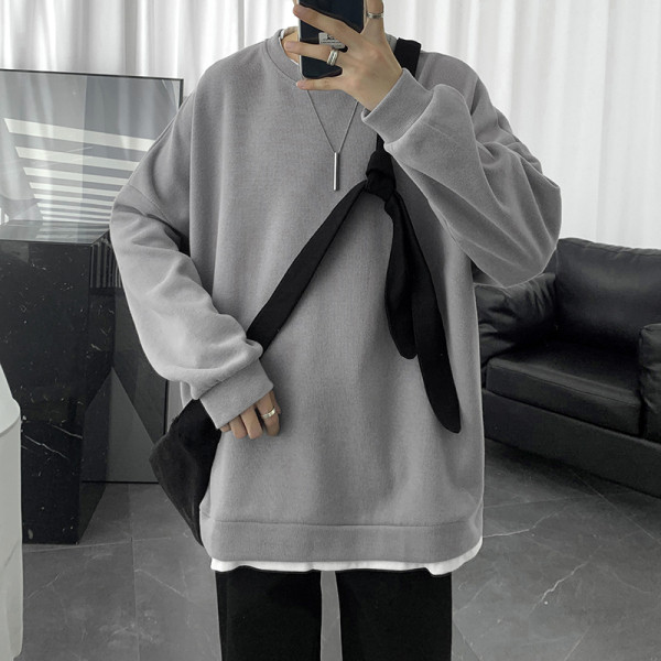 Ανδρικό πουλόβερ πλεκτό - φαρδύ μοντέλο