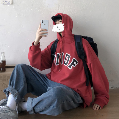 Ανδρικό καθημερινο φούτερ με γράμματα και τσέπες