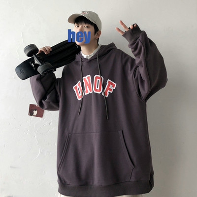 Ανδρικό καθημερινο φούτερ με γράμματα και τσέπες