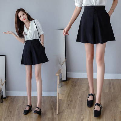 Naiste kõrge vöökohaga lühikesed püksid – lai mudel