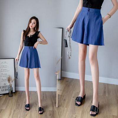 Naiste kõrge vöökohaga lühikesed püksid – lai mudel