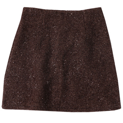 Pašreizējie sieviešu īsie svārki ar rāvējslēdzēju un augstu vidukli