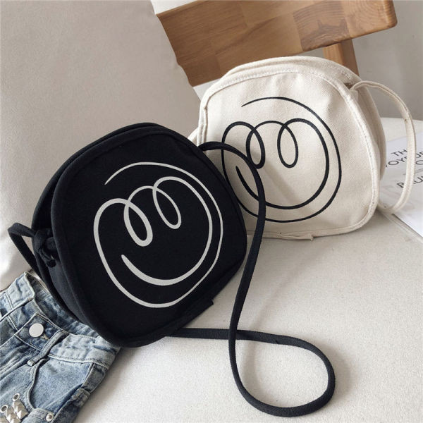 Ikdienas sieviešu trikotāžas soma ar garu rokturi apaļā formā