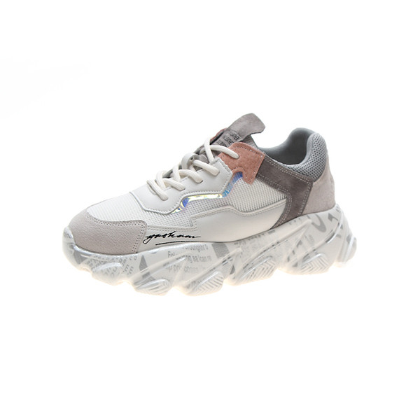 Casual eco δερμάτινα γυναικεία παπούτσια αθλητικά  με ίσια σόλα