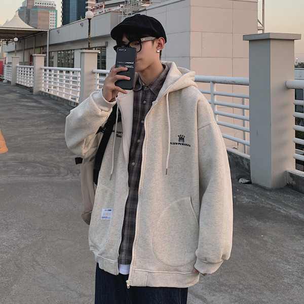 Ανδρικό φούτερ με φερμουάρ και με κουκούλα