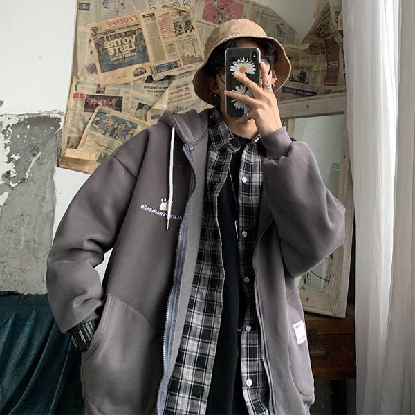 Ανδρικό φούτερ με φερμουάρ και με κουκούλα